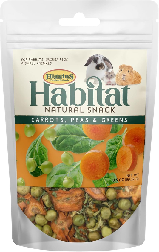 Higgins Habitat Natural Snack Carrots, Peas & Greens Small Animal 3.5oz