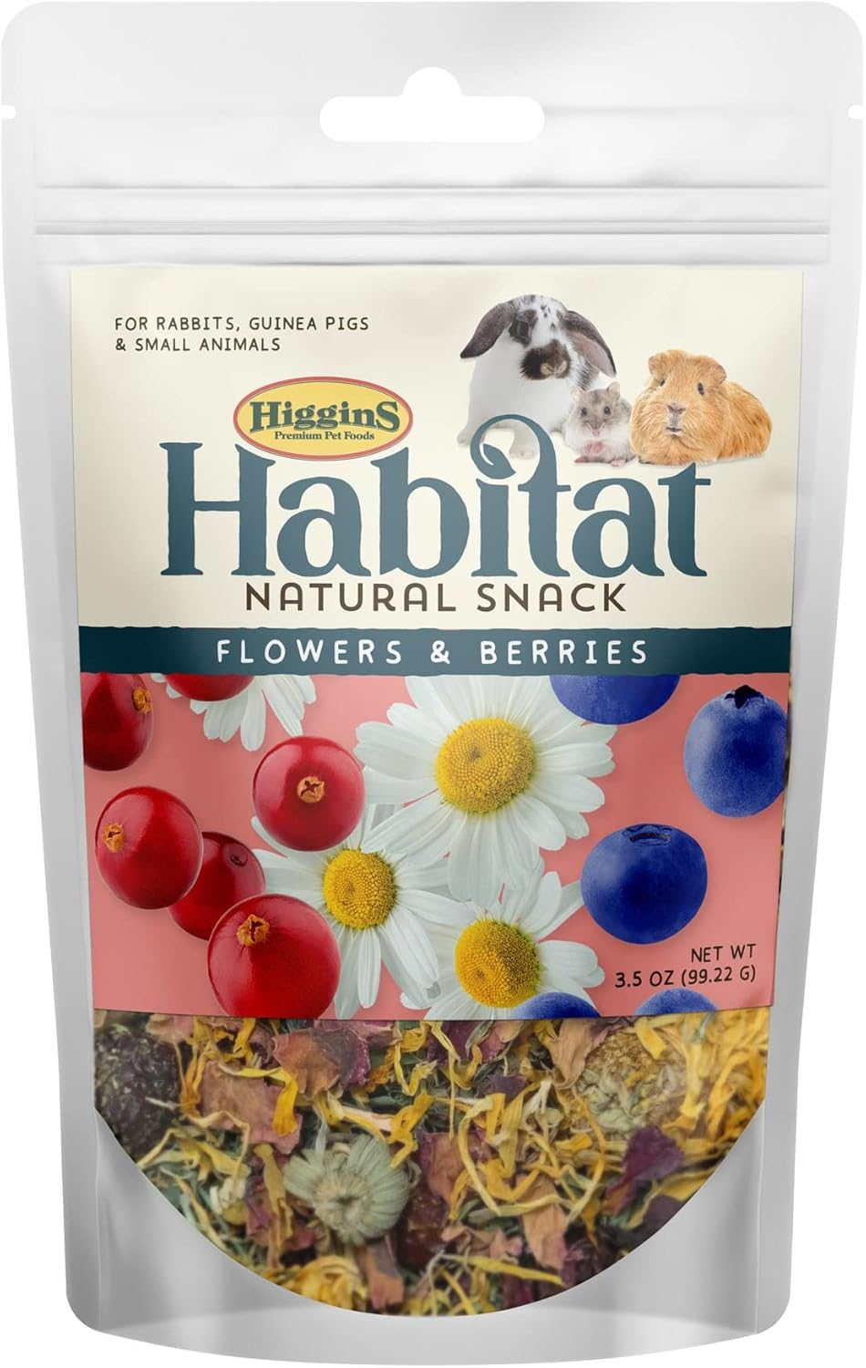 Higgins Habitat Natural Snack Flowers & Berries Small Animal 3.5oz