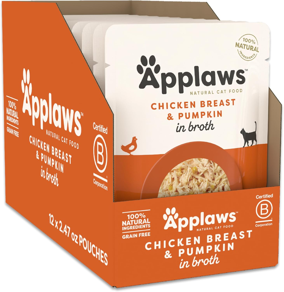 Applaws Chicken with Pumpkin in Broth Cat Pouch 12 / 2.47 oz