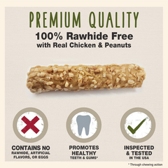 Cadet Smart Hide Rawhide Free Dog Treats – Peanut Coated