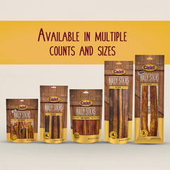 Cadet Bully Sticks for Small Dogs – All-Natural Beef Pizzle, High Protein, Low Fat, Long-Lasting, Grain & Rawhide-Free Dog Chews for Aggressive Chewers, Small
