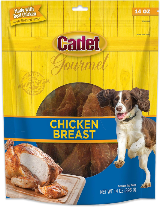 Cadet Gourmet Chicken Breast Dog Treats - Healthy & Natural Chicken Dog Training Treats for Small & Large Dogs - Inspected & Tested in USA