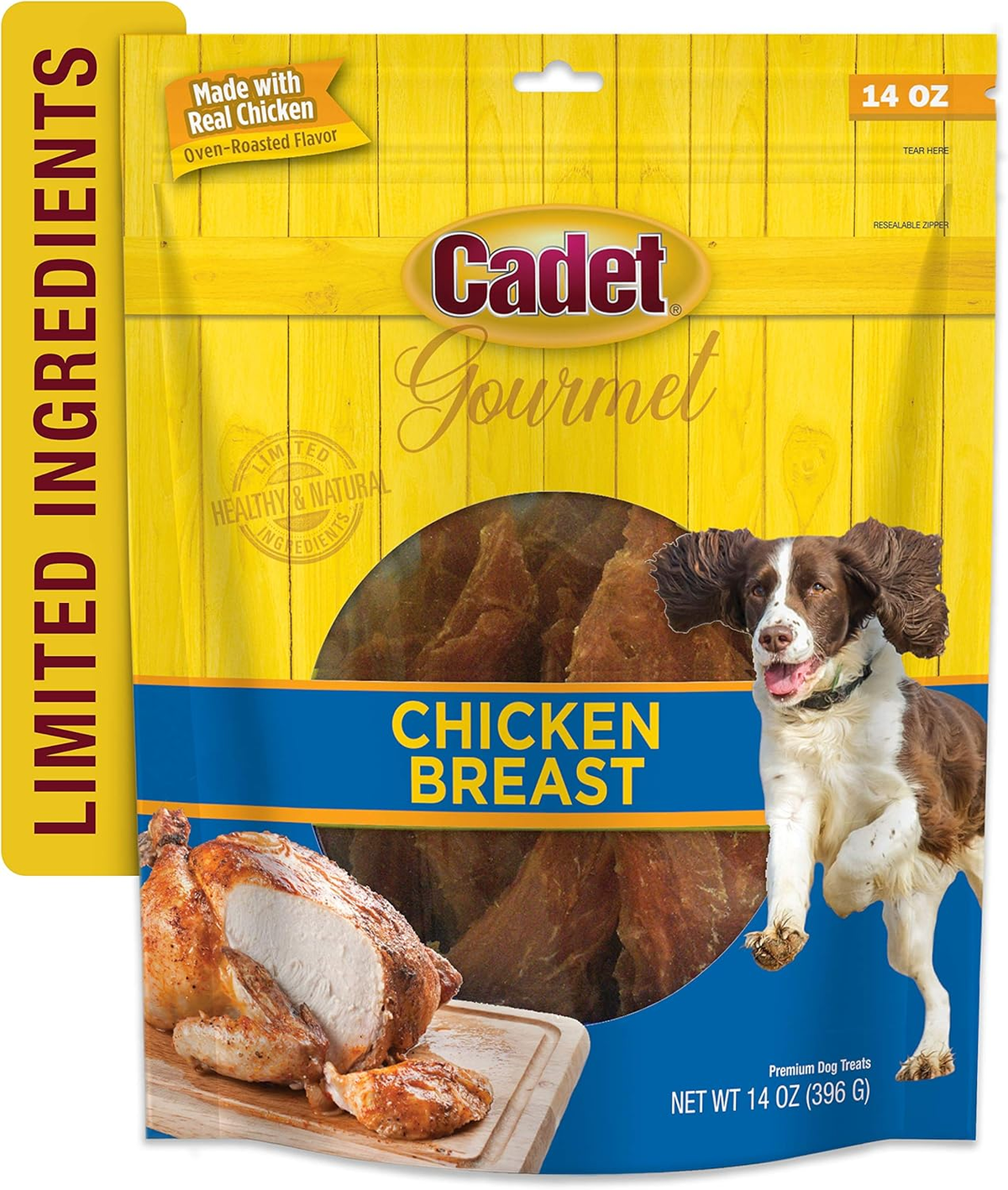 Cadet Gourmet Chicken Breast Dog Treats - Healthy & Natural Chicken Dog Training Treats for Small & Large Dogs - Inspected & Tested in USA