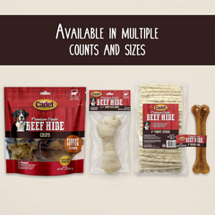 Cadet Premium Grade Beef Hide, Long-Lasting Rawhide Rolls, Single-Ingredient Dog Chews for Small Breeds