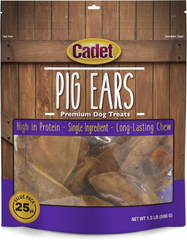 Cadet Natural Pig Ears for Dogs, Long Lasting & Natural Chew Treats for Dogs