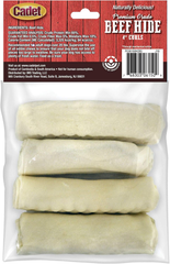 Cadet Premium Grade Beef Hide for Dogs, Rawhide Long Lasting Curls Dog Chews for Small/Medium/Large Dogs
