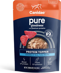 CANIDAE Pure Protein Topper Wet Dog Food, Chunks of Real Tuna in Gravy Recipe
