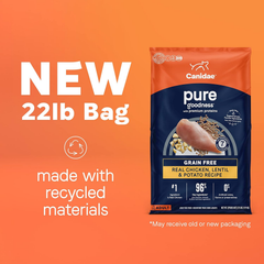 Canidae Pure Limited Ingredient Premium Adult Dry Dog Food, Real Chicken, Lentil & Potato Recipe, Grain Free