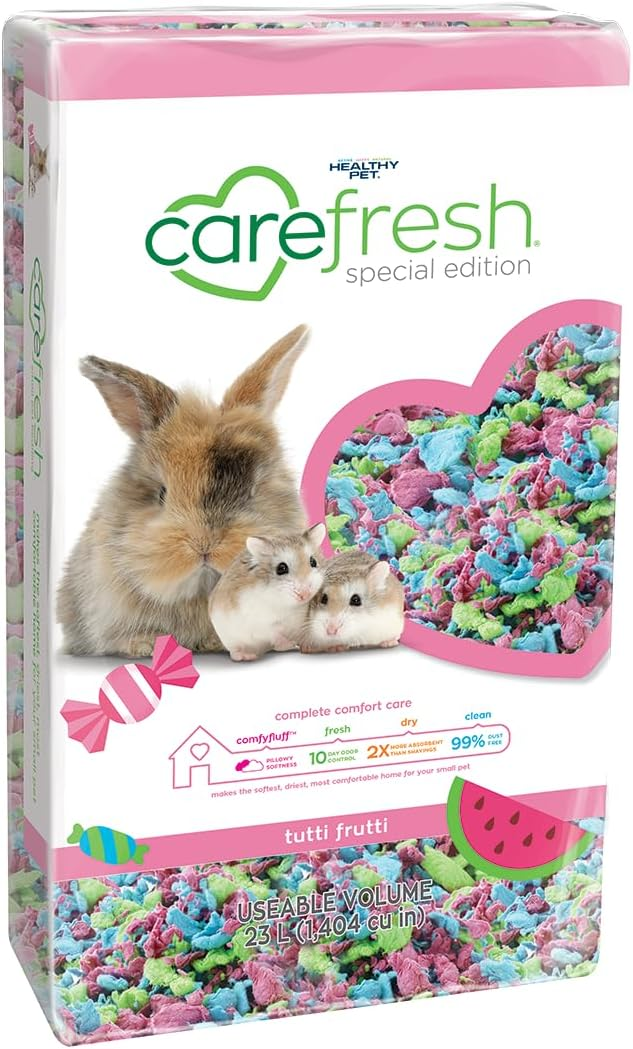 carefresh 99% Dust-Free Tutti Frutti Natural Paper Small Pet Bedding with Odor Control
