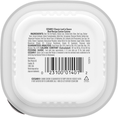 CESAR Adult Soft Wet Dog Food Loaf in Sauce Beef Recipe