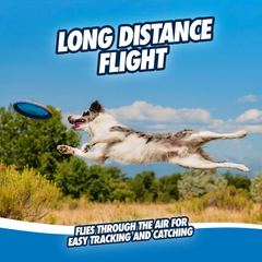 Chuckit! Max Glow Paraflight Flying Disc Dog Toy - Water Floating Flyer - Durable Nylon Construction with Soft Rubber Edges - For Medium and Large Dogs