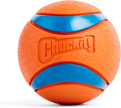 Chuckit! Ultra Ball Dog Toy  - For Dogs 60-100 lbs - Made from Durable Rubber - Super Bouncy - Floats in Water - 3-inch Diameter - Pack of 1