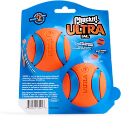 Chuckit! Ultra Ball Dog Toy - Medium Bouncy Fetch Balls For Dogs 20-60 lbs - Made from Durable Rubber - Floating Water Pet Toys
