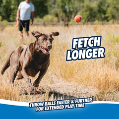 Chuckit! Sport 26L Dog Ball Launcher - Includes a 3-inch Diameter Large Ball for Dogs 60-100 Pounds - Manual Thrower for Dog Balls With a Slim Ergonomic Handle