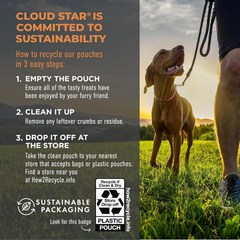 Cloud Star Tricky Trainers Soft & Chewy Dog Training Treats, Peanut Butter Flavor, Grain-Free Low Calorie Behavior Aid with 130 treats