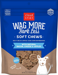 Cloud Star Wag More Bark Less Soft Chews Dog Treats, Bacon, Cheese, & Apples
