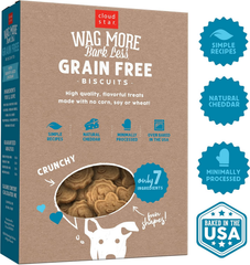 Cloud Star Wag More Bark Less Crunchy Grain Free Dog Treats, Cheddar Cheese