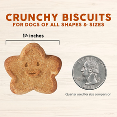 Cloud Star Wag More Bark Less - Dog Treats - Crunchy Biscuits - Grain Free Peanut Butter & Apples