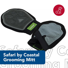 Coastal Pet Safari Grooming Mitt, Black & Gray