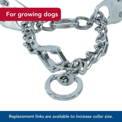 Herm Sprenger - Ultra-Plus Prong Dog Training Collar with Latch - Chrome - 3.8mm x 22" Neck Size