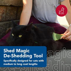 Safari Grooming Shed Magic Deshedder for Cats, Pet Supplies for Cats, Cat Grooming, Cat Accessories, Cat Supplies, Cat Brushes for Shedding