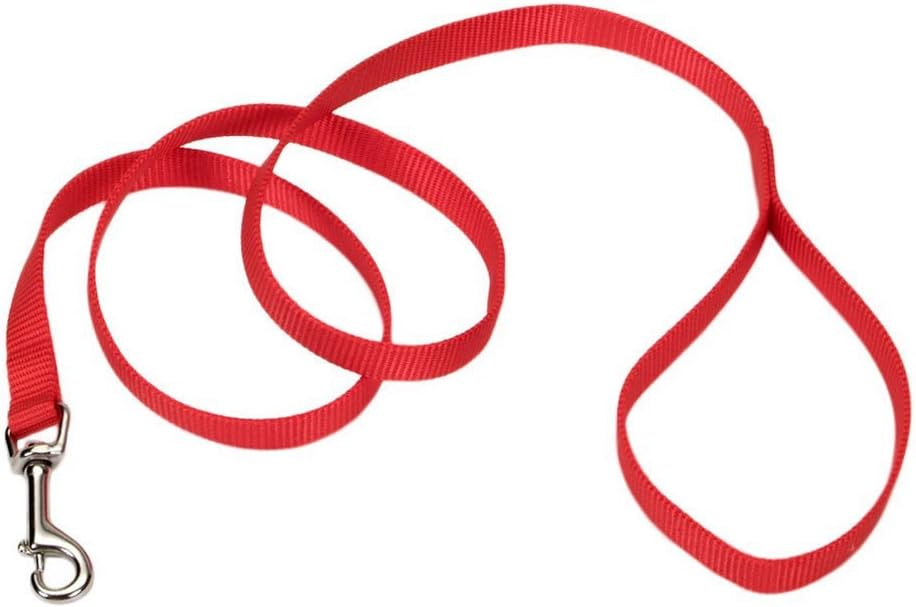 Coastal Pet Products 5/8" Single-Ply Nylon 6' Training Dog Leash Red