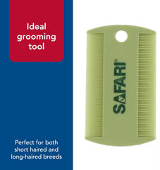 Coastal Pet Safari Double-Sided Grooming Comb - One Size Short Hair Dog Grooming Kit for Flea Prevention and Detection