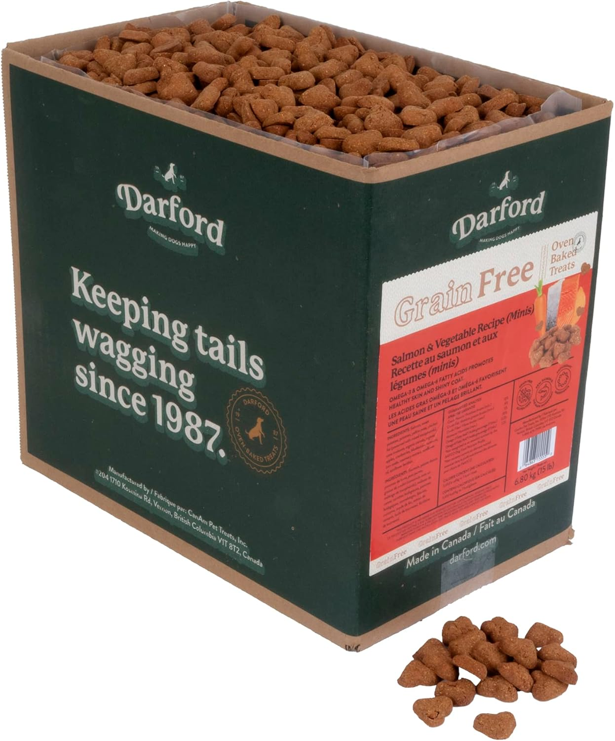 Grain Free Dog Treats Salmon with Mixed Vegetables Minis