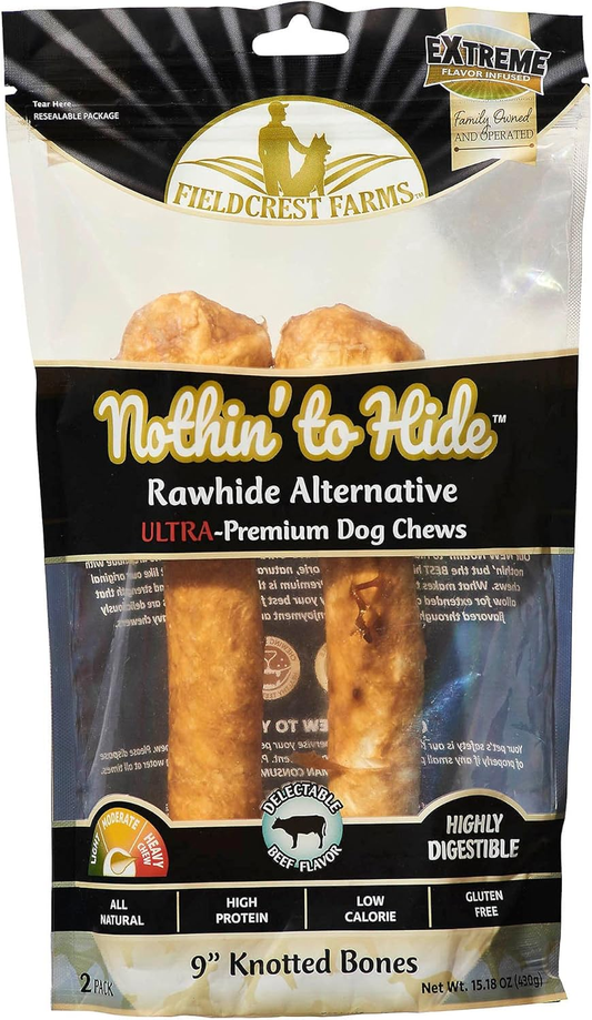 SPOT Ethical Products Fieldcrest Farms Nothin' to Hide Ultra Knotted Bones, Beef Flavor