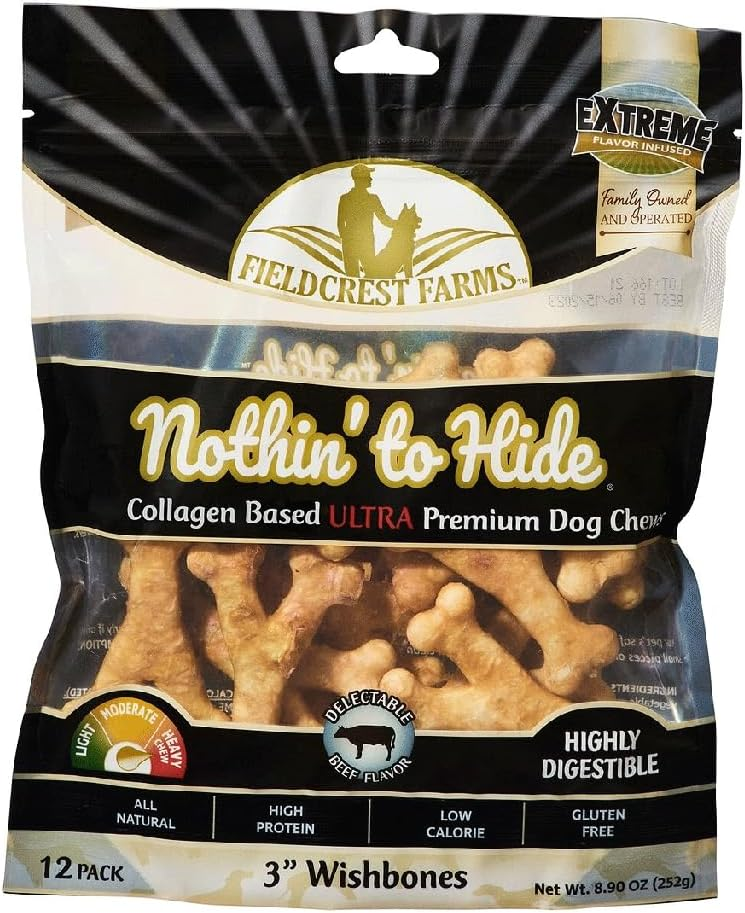 Fieldcrest Farms Nothin' to Hide Ultra Wishbones, Beef Flavor