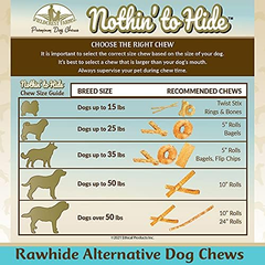 Fieldcrest Farms  Nothin' to Hide Chicken Rings and Bones, 12 Count Each, Rawhide Alternative Dog Chews