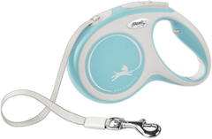FLEXI New Comfort Retractable Dog Leash (Tape), Ergonomic, Durable and Tangle Free Pet Walking Leash for Dogs Up to 132 lbs, 16 ft, Large, Blue/Pastel