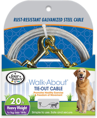 Four Paws Heavy Weight Tie Out Cable Silver