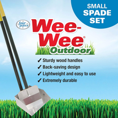 Four Paws Stainless Steel Long-Handled Dog Pooper Scooper Spade & Pan 2 Piece Set, Pet Waste Pickup Tool