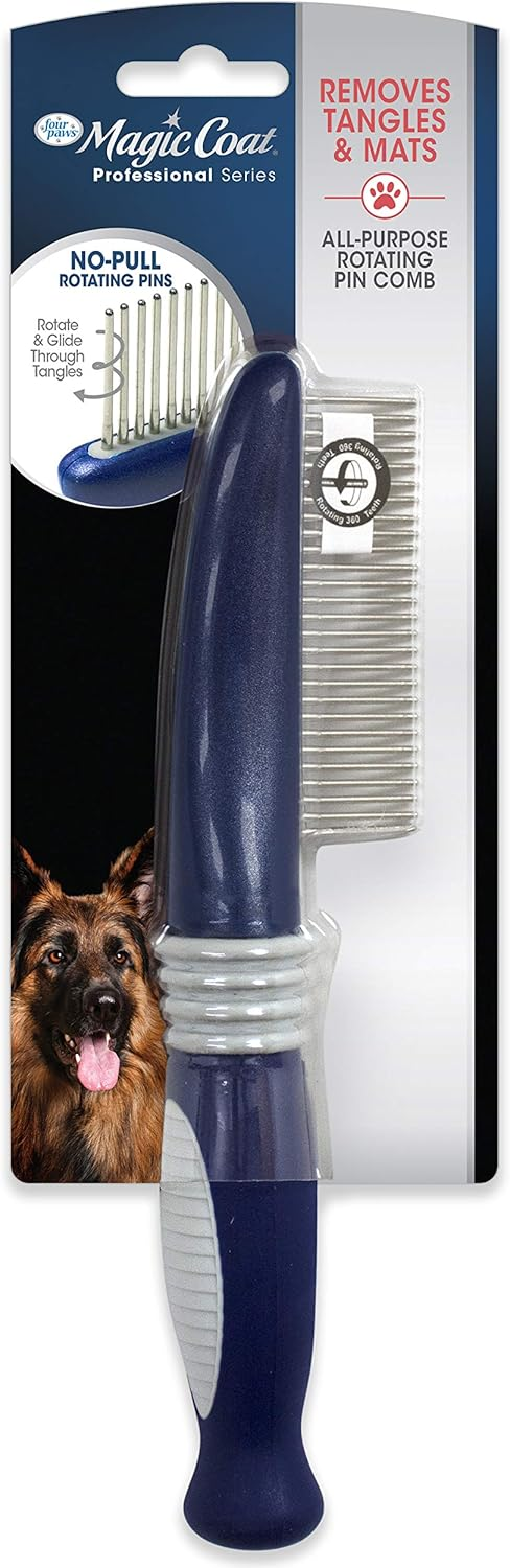 Four Paws Magic Coat Professional Series All-Purpose Rotating Pin Comb for Dogs