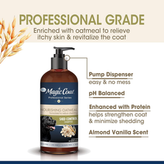 Four Paws Magic Coat Professional Series Nourishing Oatmeal De-Shedding Dog Shampoo