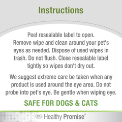 Four Paws Healthy Promise Grooming Pet Eye Cleaning Wipes for Dogs & Cats