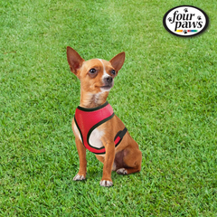 Four Paws Walk-About Comfort Control No-Pull Harness for Dogs, Adjustable Soft Padded Breathable Air Mesh Dog Vest for Walking, Red