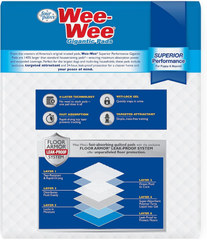 Four Paws Wee-Wee Superior Performance Gigantic Pee Pads for Extra Large Dogs, Leak-Proof Floor Protection Dog & Puppy Quilted Potty Training Pads, Unscented