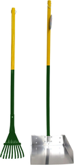 Four Paws Stainless Steel Long-Handled Dog Pooper Scooper Rake & Pan 2 Piece Set, Pet Waste Pickup Tool