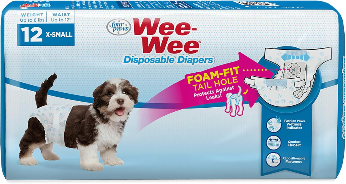 Four Paws Wee-Wee Products Disposable Dog Diapers