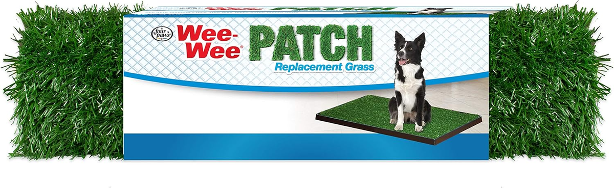 Four Paws Wee-Wee Premium Patch Indoor and Outdoor Pet Potty for Dogs l Dog Potty Training l Artificial Grass l Wee-Wee Patch