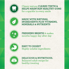 Greenies Regular Natural Dental Care Dog Treats Fresh Flavor