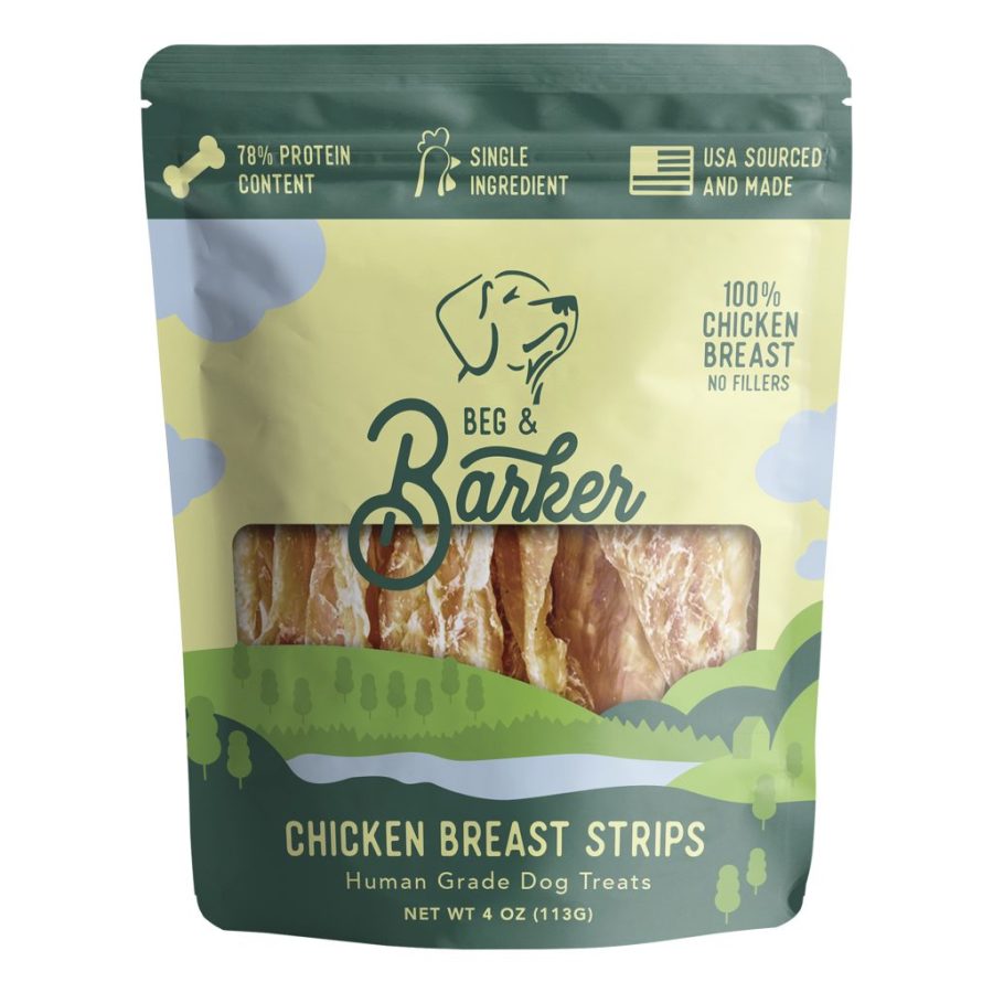Beg & Barker Chicken Jerky for Dogs - Dog Training Treats - Natural Dog Treats Made in The USA - Grain Free, Diabetic-Friendly, High Protein, Sugar-Free