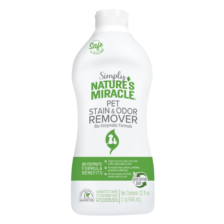 Nature's Miracle Simply Pet Stain and Odor Remover, Made with 86% Plant-Derived Surfactants, Multicolor