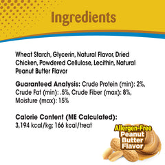 Nylabone Natural Nubz Dog Treats, Allergen-Free Peanut Butter