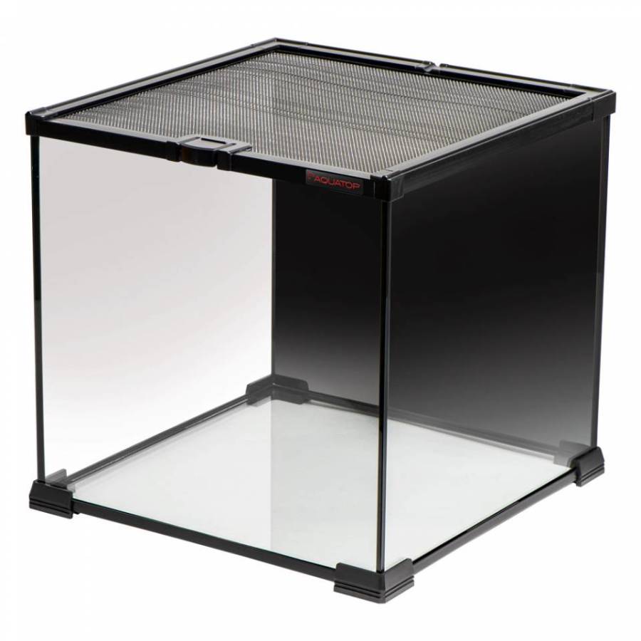 Aquatop Terrarium with Durable Mesh Top for Easy Access & Ventilation - Perfect for Reptiles & Plants