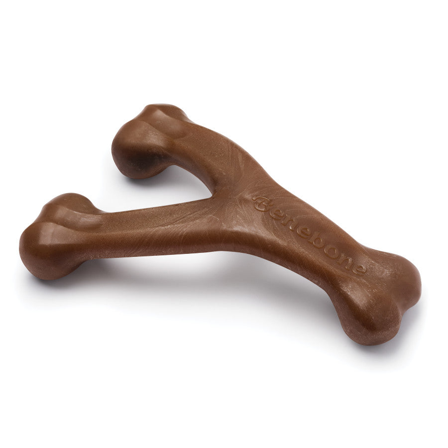 Benebone Wishbone Durable Dog Chew Toy for Aggressive Chewers, Real Peanut, Made in USA, for Any breed