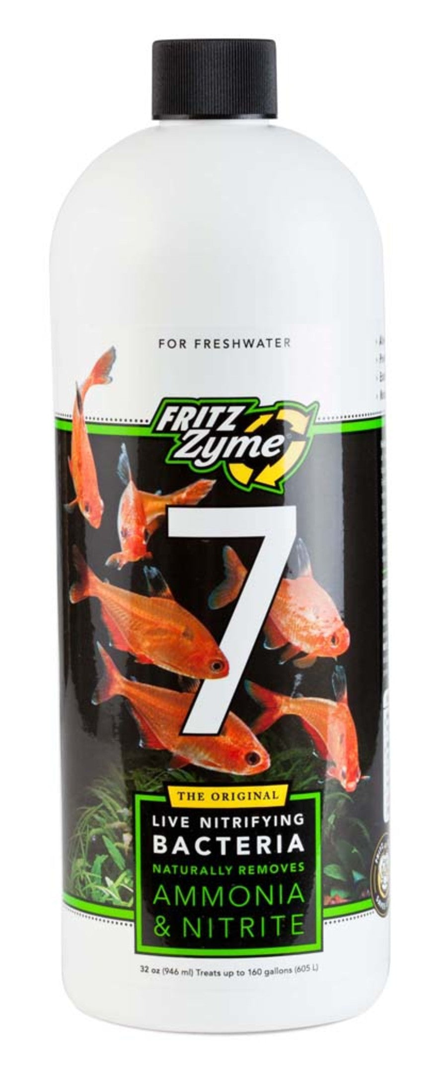 Fritz Aquatics FritzZyme 7 Live Nitrifying Bacteria Naturally Removes Amonia & Nitrite for Freshwater Fish