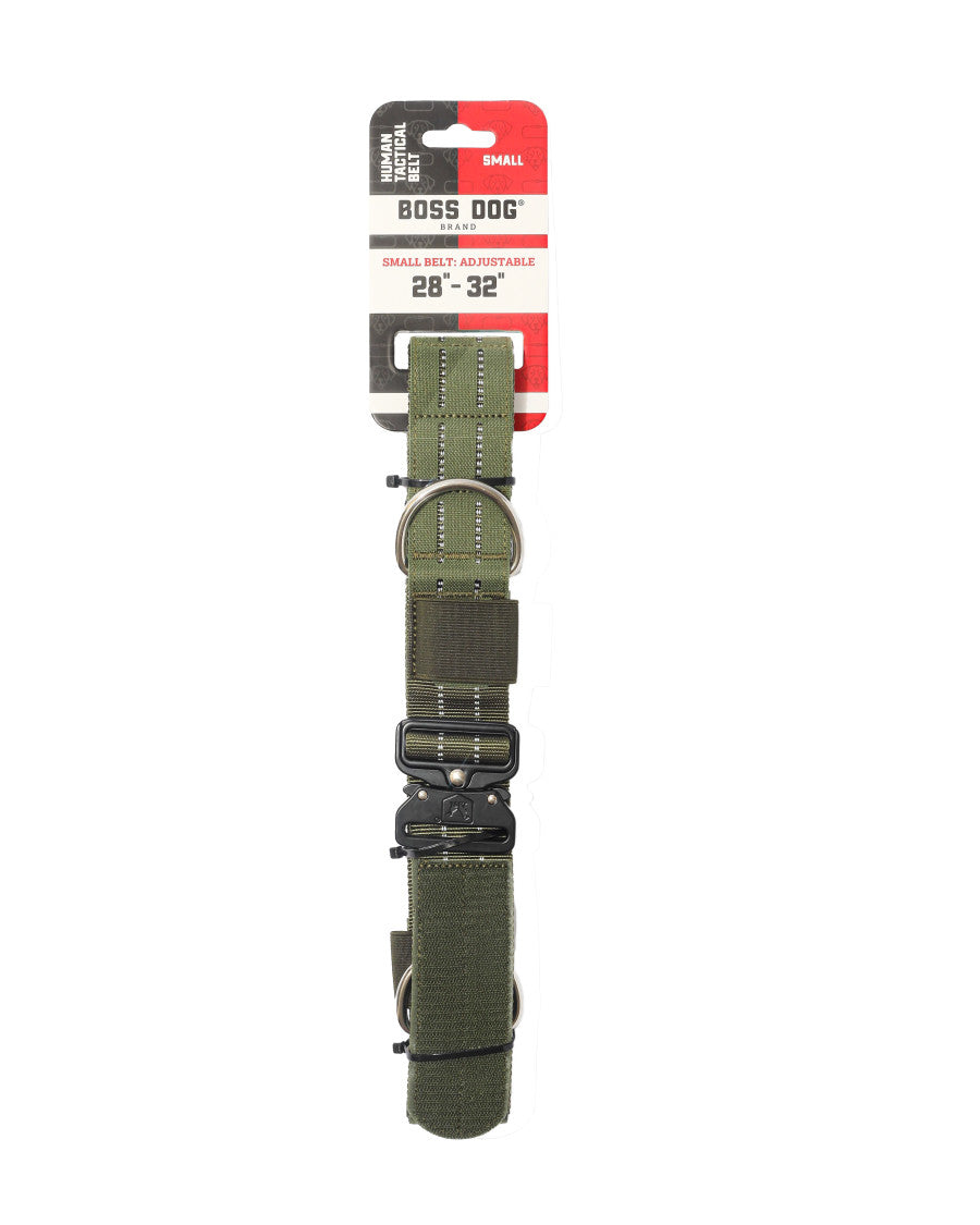 Boss Dog Tactical Dog Walker Utility Human Belt, Green